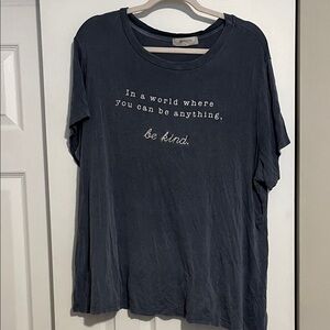 Blue Graphic T-Shirt with Inspirational Quote